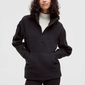Lululemon Scuba Tumbled Fleece Funnel-Neck Half Zip | Black | M/L